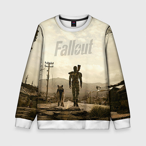 Детский свитшот Fallout City / 3D-Белый – фото 1