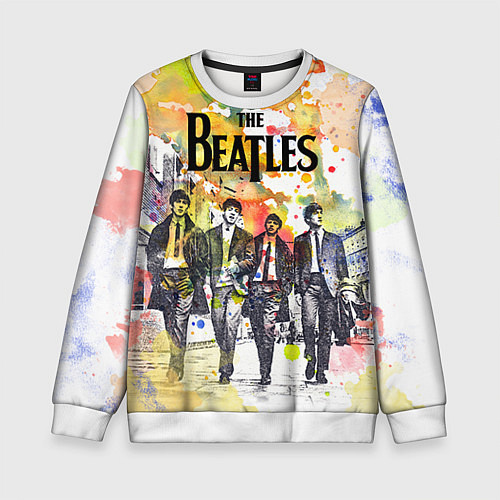 Детский свитшот The Beatles: Colour Spray / 3D-Белый – фото 1
