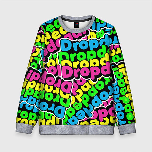 Детский свитшот Drop Dead: Acid Pattern / 3D-Меланж – фото 1