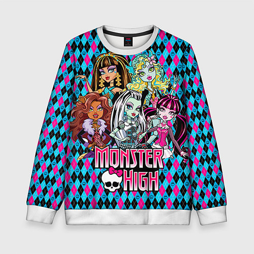 Детский свитшот Monster High / 3D-Белый – фото 1