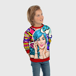 Свитшот детский Pop art, цвет: 3D-красный — фото 2