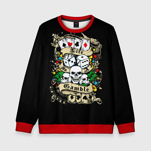 Детский свитшот Игры / 3D-Красный – фото 1