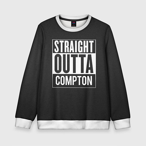 Детский свитшот Straight Outta Compton / 3D-Белый – фото 1