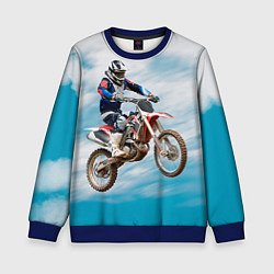 Свитшот детский Эндуро, цвет: 3D-синий