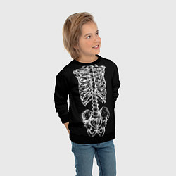 Свитшот детский Скелет, цвет: 3D-черный — фото 2