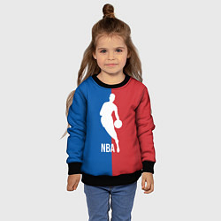 Свитшот детский Эмблема NBA, цвет: 3D-черный — фото 2