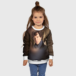 Свитшот детский Бенедикт Камбербэтч 1, цвет: 3D-белый — фото 2