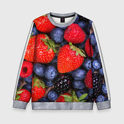 Свитшот детский Berries, цвет: 3D-меланж