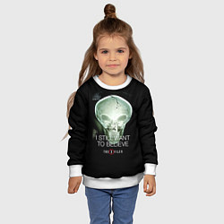Свитшот детский X-files: Alien skull, цвет: 3D-белый — фото 2
