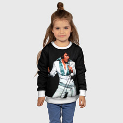 Свитшот детский Элвис поет, цвет: 3D-белый — фото 2