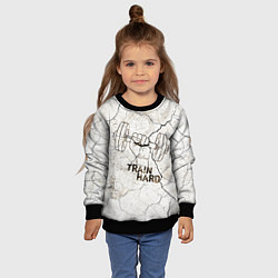 Свитшот детский Train hard, цвет: 3D-черный — фото 2