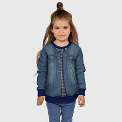 Свитшот детский Джинсовка, цвет: 3D-синий — фото 2
