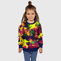 Свитшот детский Кислотный взрыв, цвет: 3D-синий — фото 2