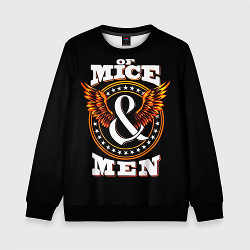 Детский свитшот Of Mice & Men / 3D-Черный – фото 1