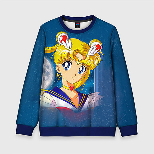 Детский свитшот Сейлор Мун / 3D-Синий – фото 1