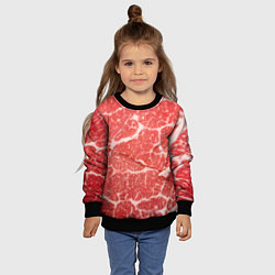 Свитшот детский Кусок мяса, цвет: 3D-черный — фото 2
