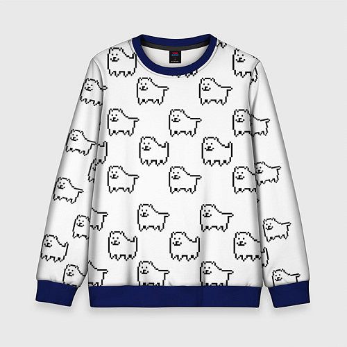 Детский свитшот Undertale Annoying dog white / 3D-Синий – фото 1