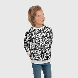 Свитшот детский Misfits Pattern, цвет: 3D-белый — фото 2