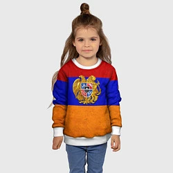 Свитшот детский Армения, цвет: 3D-белый — фото 2