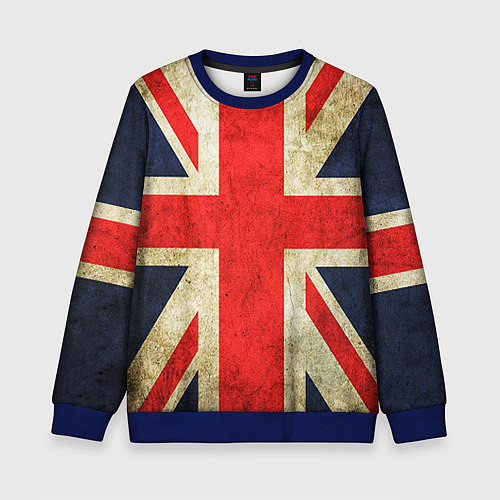 Детский свитшот Великобритания / 3D-Синий – фото 1