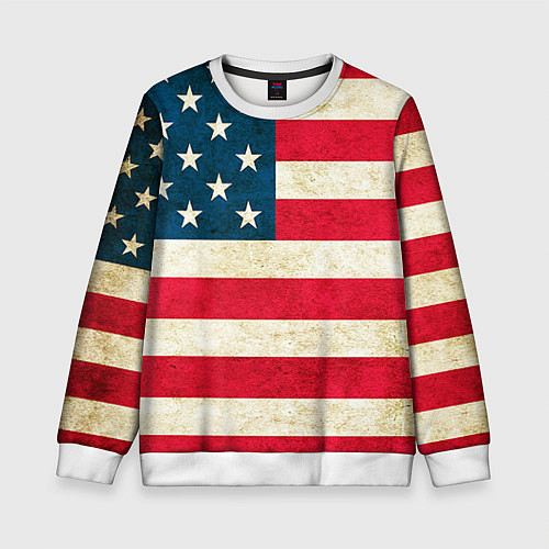 Детский свитшот США / 3D-Белый – фото 1