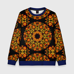 Свитшот детский Хохлома Роспись, цвет: 3D-синий