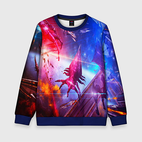 Детский свитшот Mass effect / 3D-Синий – фото 1