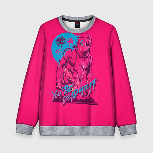 Детский свитшот You're dead meat / 3D-Меланж – фото 1