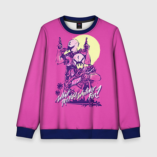 Детский свитшот What are you waiting for? / 3D-Синий – фото 1