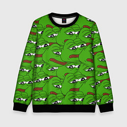 Свитшот детский Sad frogs, цвет: 3D-черный