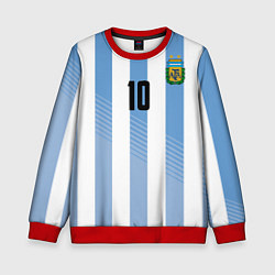 Свитшот детский Месси - сборная Аргентины, цвет: 3D-красный