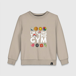 Детский свитшот Pokemon Im going to the gym (white)