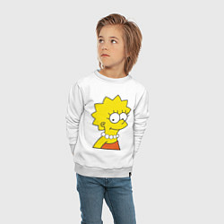Свитшот хлопковый детский Lisa Simpson, цвет: белый — фото 2