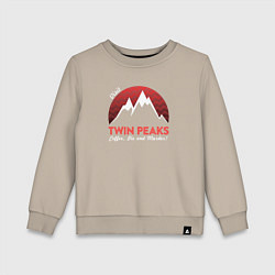 Свитшот хлопковый детский Twin Peaks: Pie & Murder, цвет: миндальный