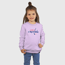 Свитшот хлопковый детский Washington Capitals, цвет: лаванда — фото 2