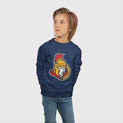 Свитшот хлопковый детский Ottawa Senators, цвет: тёмно-синий — фото 2