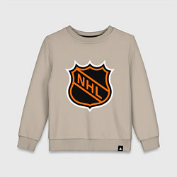 Свитшот хлопковый детский NHL, цвет: миндальный