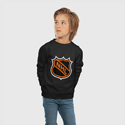 Свитшот хлопковый детский NHL, цвет: черный — фото 2