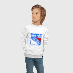 Свитшот хлопковый детский New York Rangers, цвет: белый — фото 2