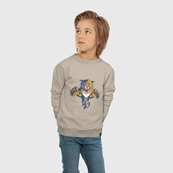 Свитшот хлопковый детский Florida Panthers, цвет: миндальный — фото 2