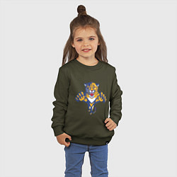 Свитшот хлопковый детский Florida Panthers, цвет: хаки — фото 2