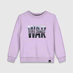 Свитшот хлопковый детский War never changes, цвет: лаванда