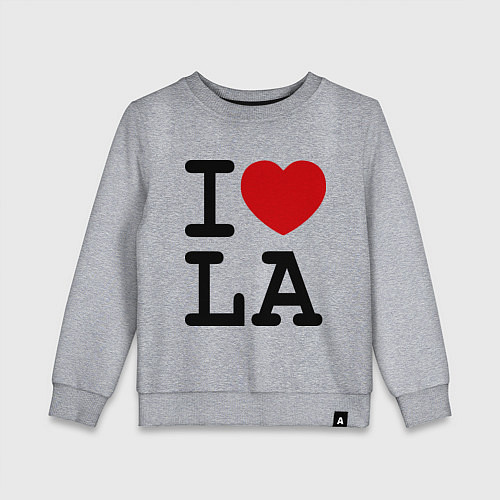 Детский свитшот I love LA / Меланж – фото 1