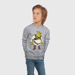 Свитшот хлопковый детский Shrek 3, цвет: меланж — фото 2