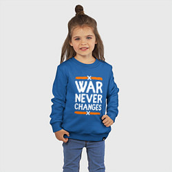 Свитшот хлопковый детский War never changes, цвет: синий — фото 2