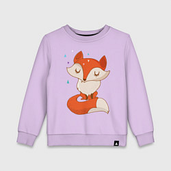 Свитшот хлопковый детский Лисичка, цвет: лаванда