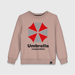 Свитшот хлопковый детский Umbrella corporation, цвет: пыльно-розовый