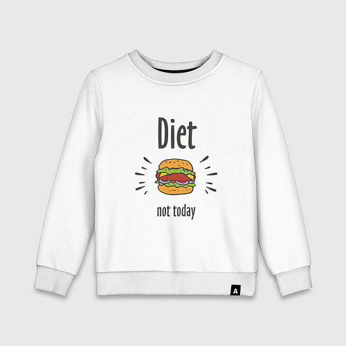 Детский свитшот Diet. Not Today / Белый – фото 1