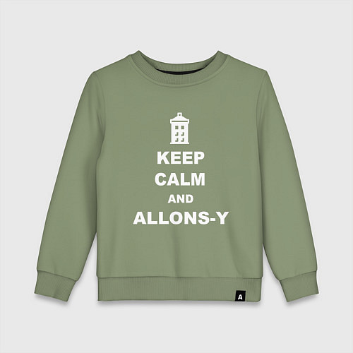 Детский свитшот Keep Calm & Allons-Y / Авокадо – фото 1