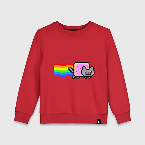 Детский свитшот Nyan Cat / Красный – фото 1